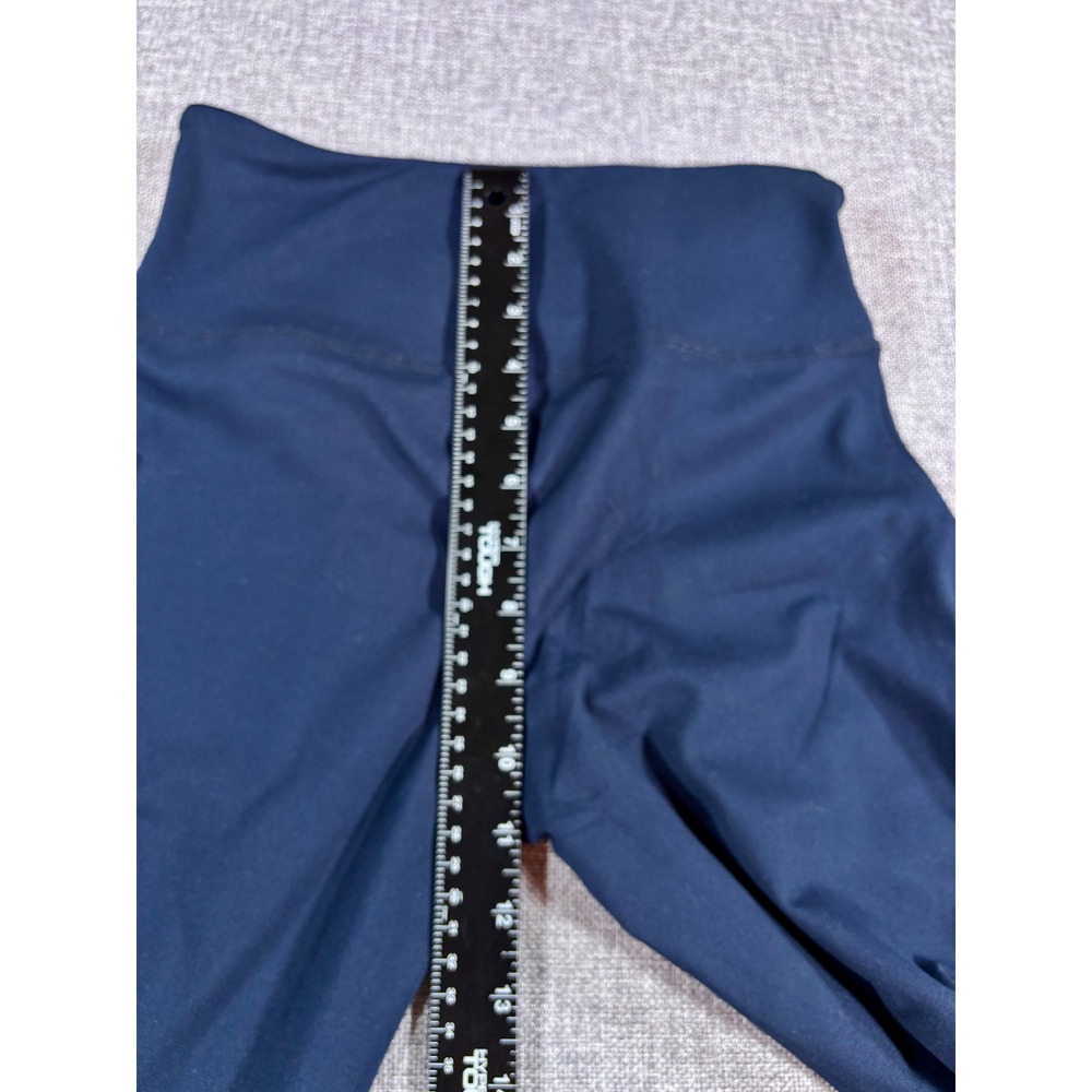Jockey Leggings Sueded Interlock Pintuck Pocket Crop Navy Blue Womens Size XS - Picture 11 of 11